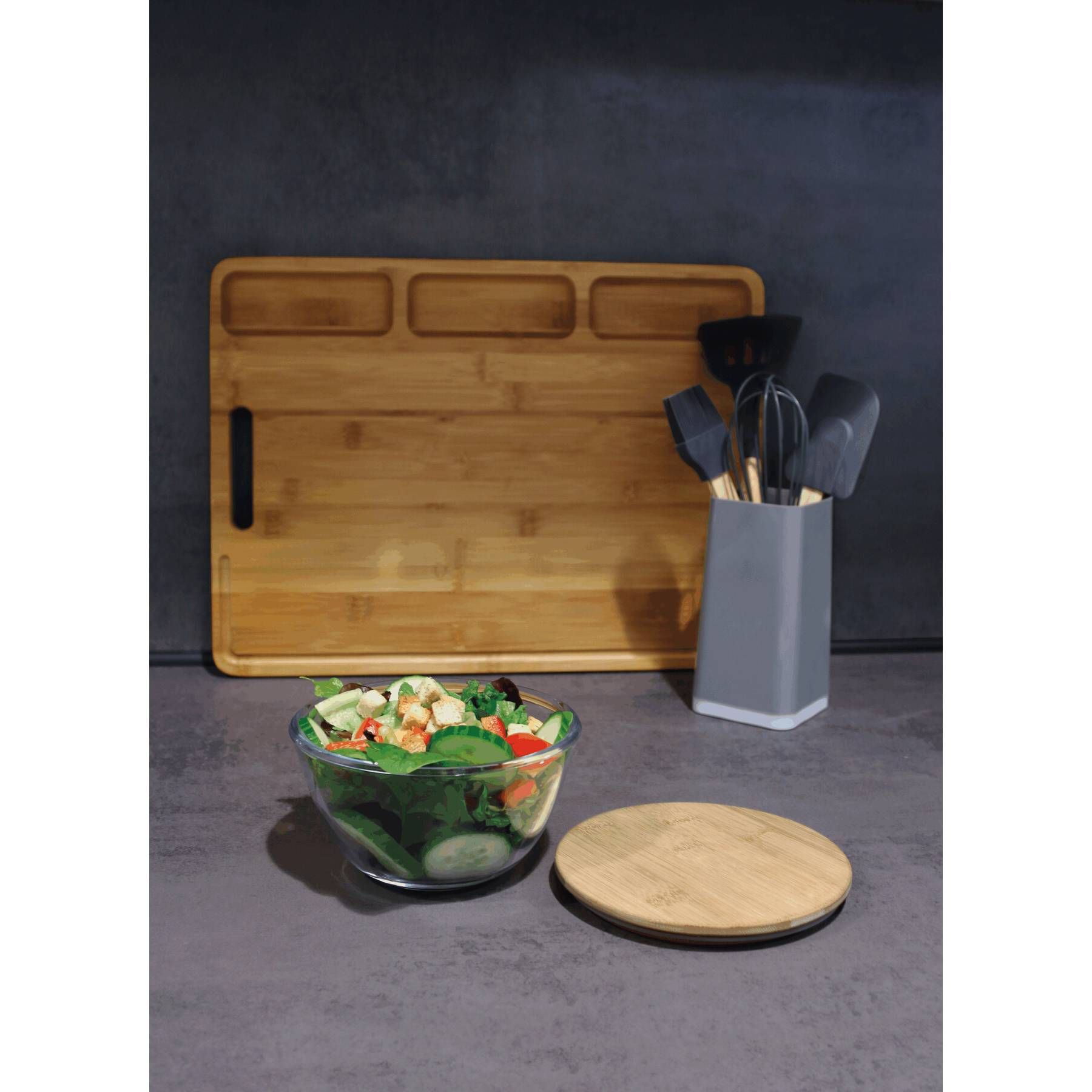 Glasschüssel FRESH LUNCH - braun - transparent-991