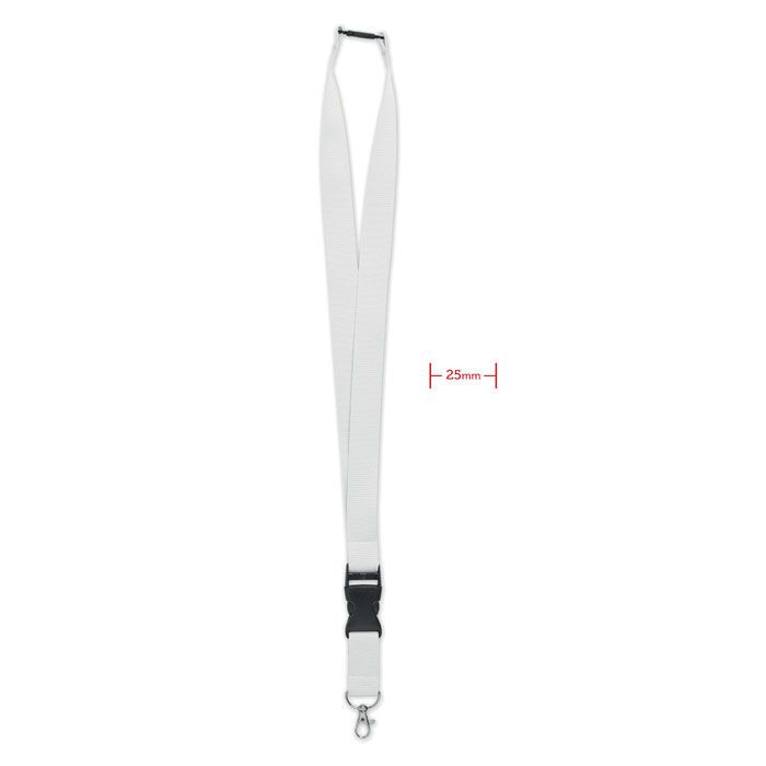 Lanyard mit Metallkarabiner WIDE LANY - weiß-772