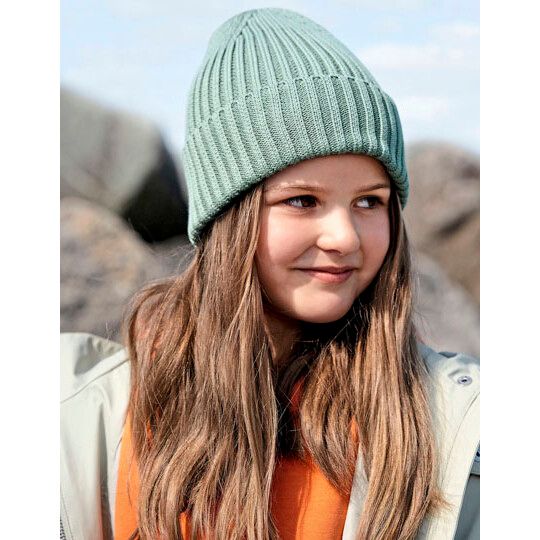 Organic Cotton Kids Beanie - biscuit-835