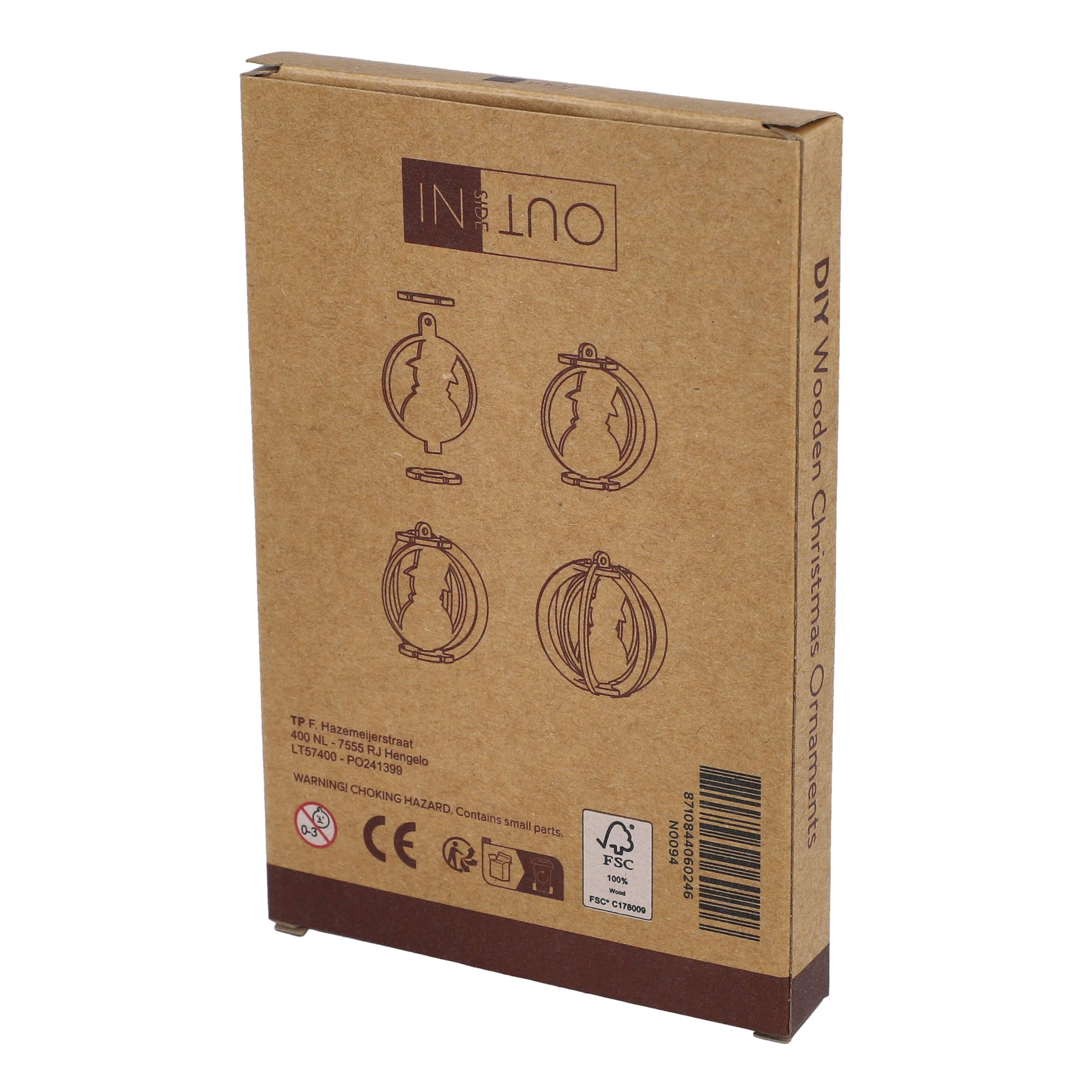 InSideOut Weihnachtsschmuck aus Holz 3er-Set - natur-283