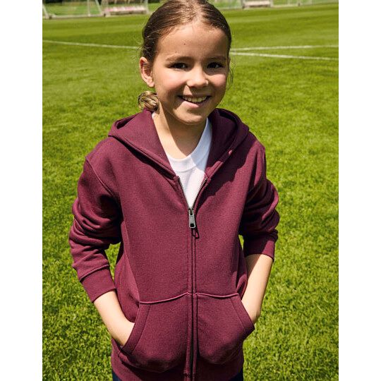 Kids Authentic Zipped Hood Jacket - black-847
