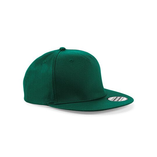5 Panel Snapback Rapper Cap - bottle green-962
