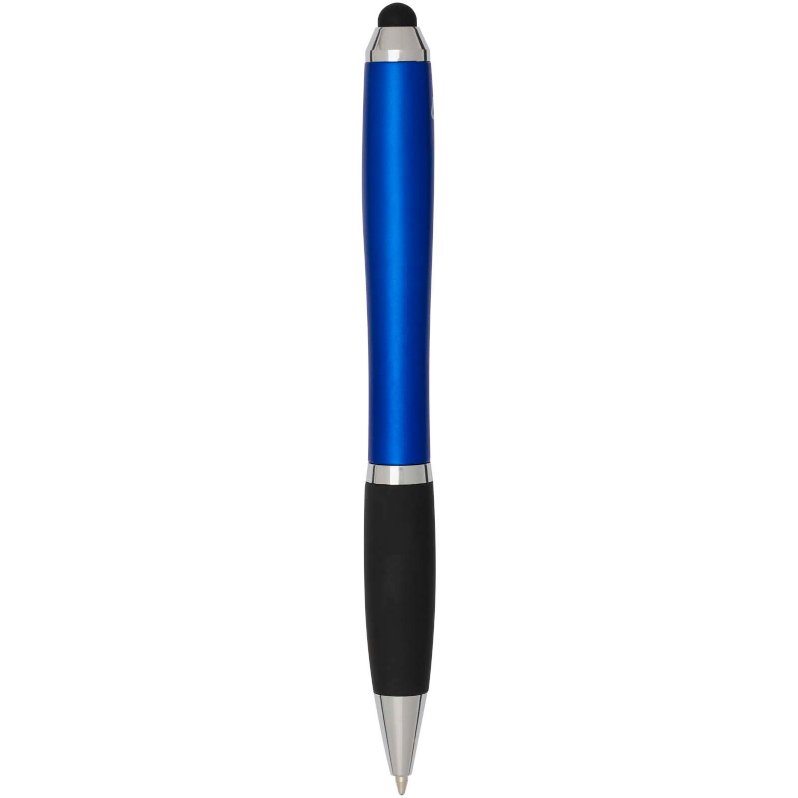 Nash RCS Stylus Kugelschreiber aus recyceltem Kunststoff mit farbigem Schaft und schwarzem Griff (blaue Tinte) - royalblau-504