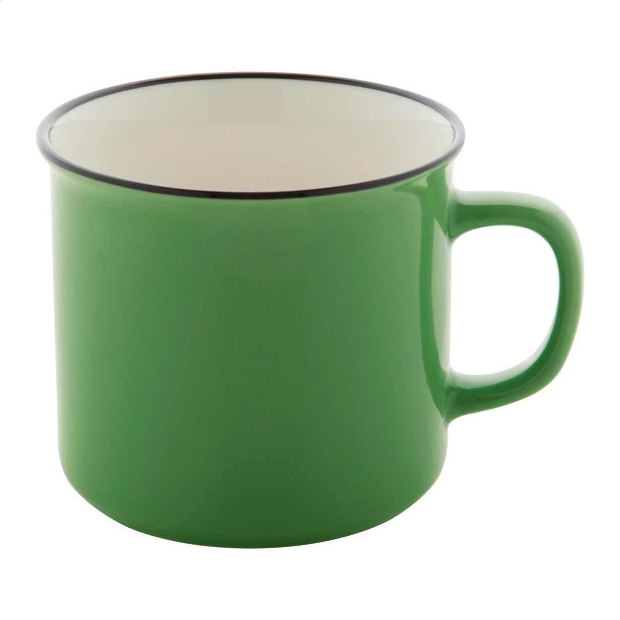 Woodstock Vintage-Keramiktasse, 300 ml - grün-1000