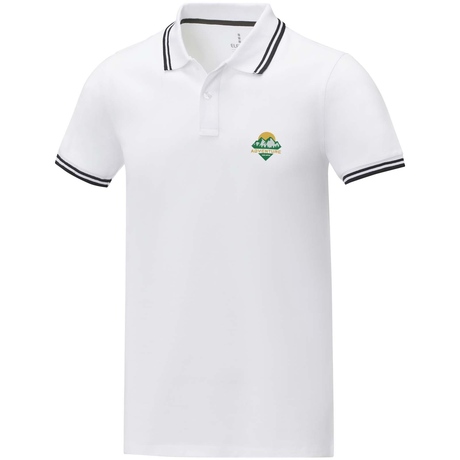 Amarago Polo mit abgesetztem Rand für Herren - weiss - XL-708