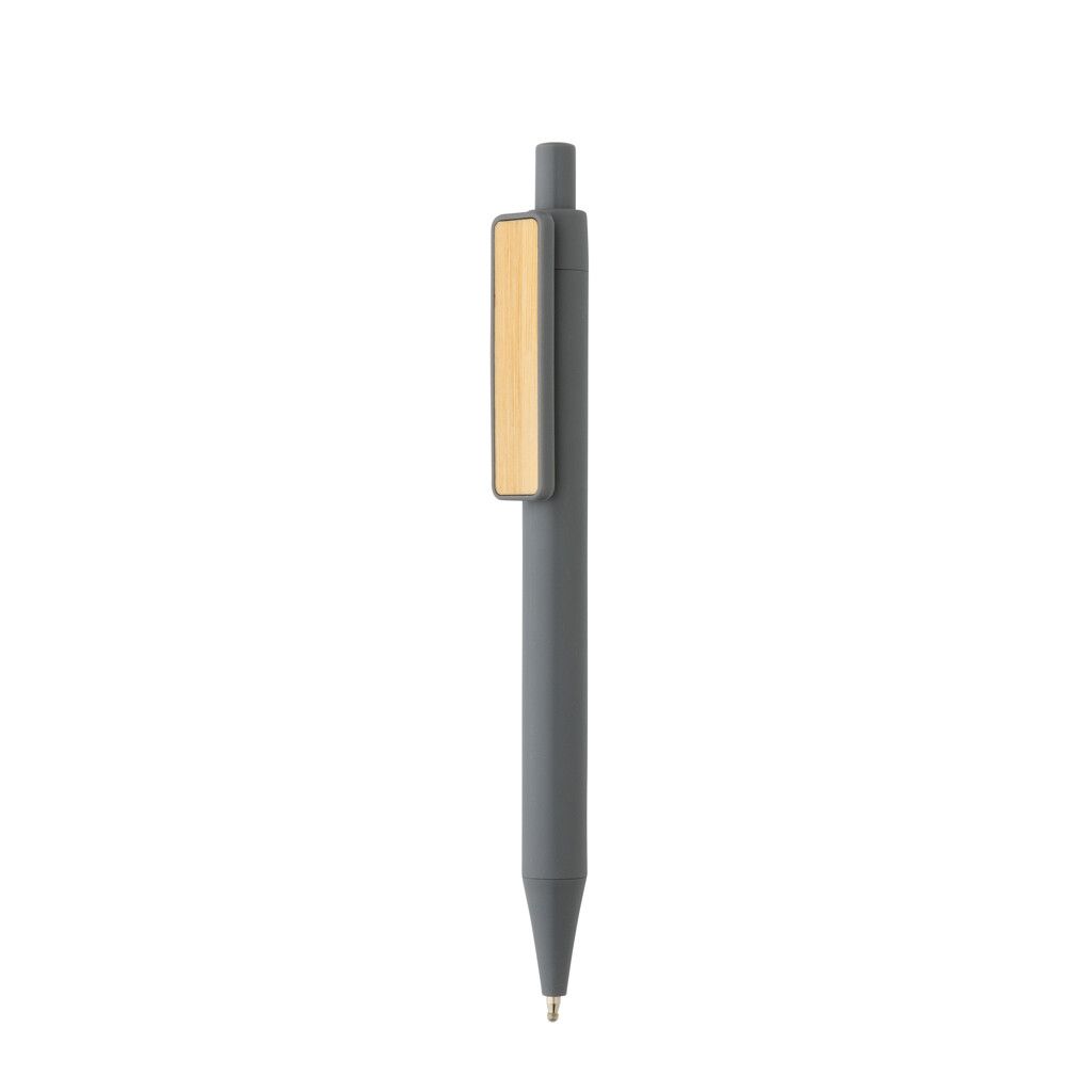 GRS rABS Stift mit Bambus-Clip - grau-58