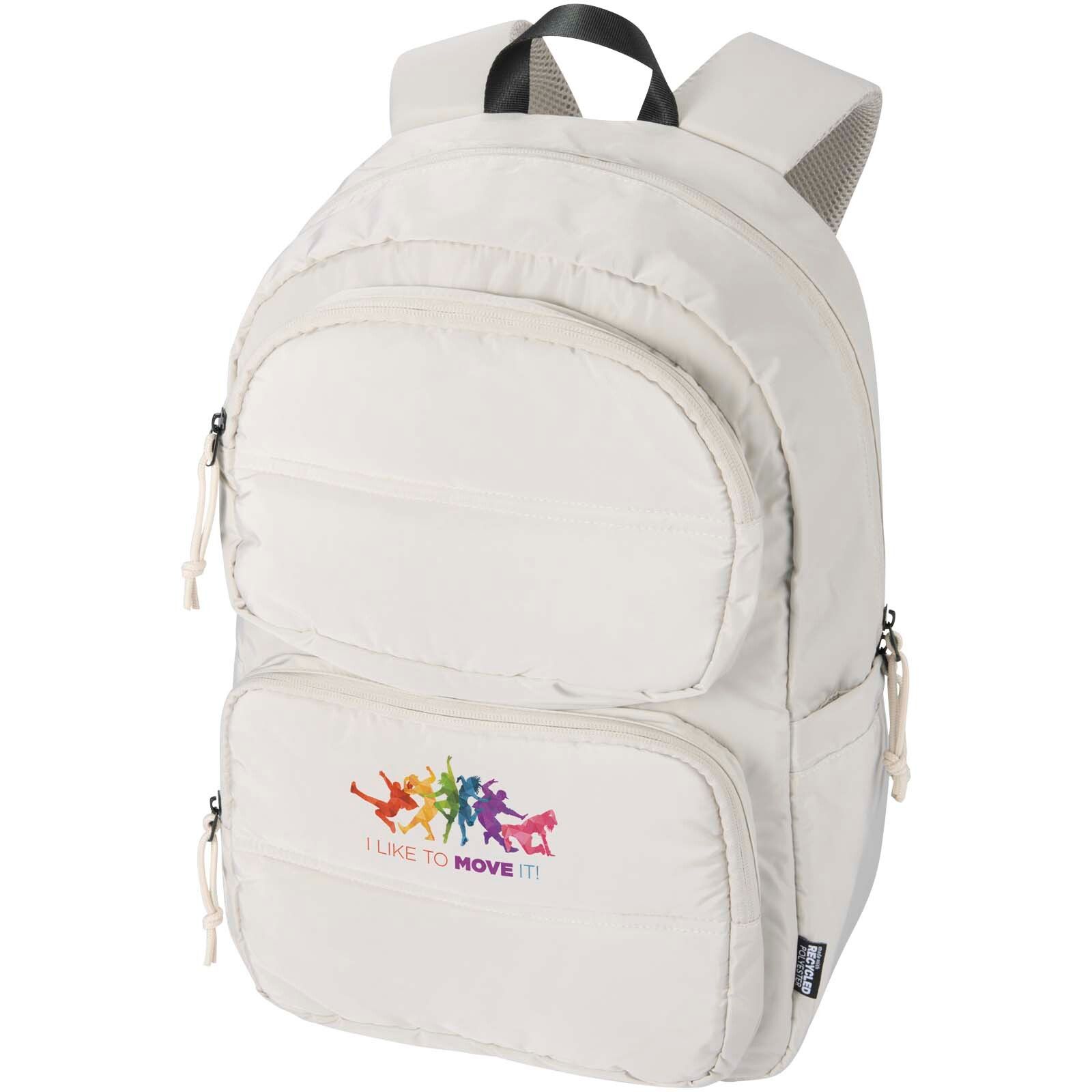 Puffer 15,6" GRS recycelter Laptoprucksack 18L - sandstone-410