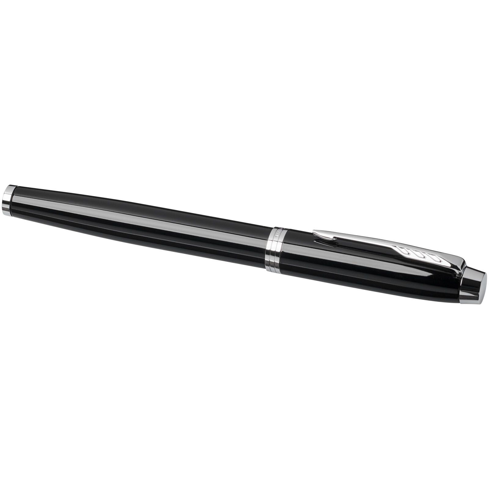 Parker IM Füllfederhalter (blaue Mine) - schwarz -  chrom-814
