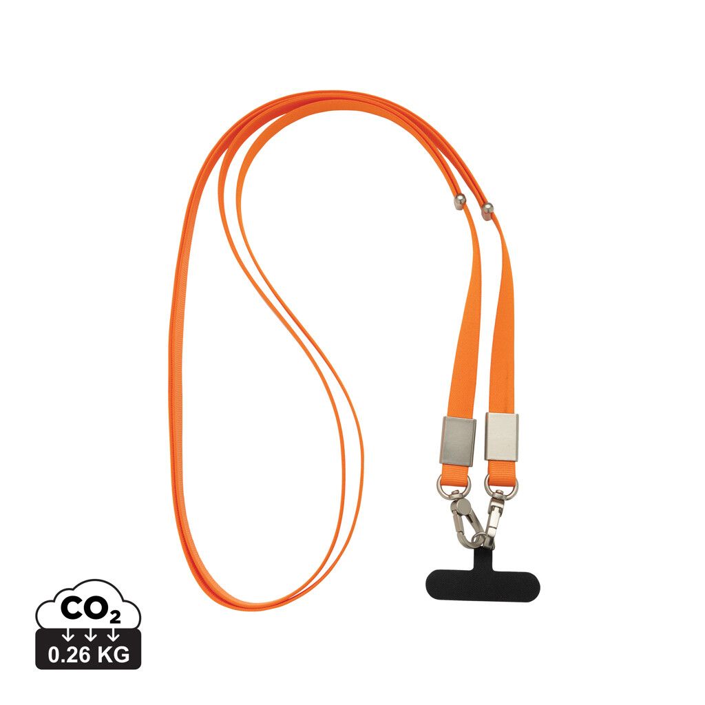 Nivo Crossbody-Handyband aus RCS recyceltem PET - orange-668