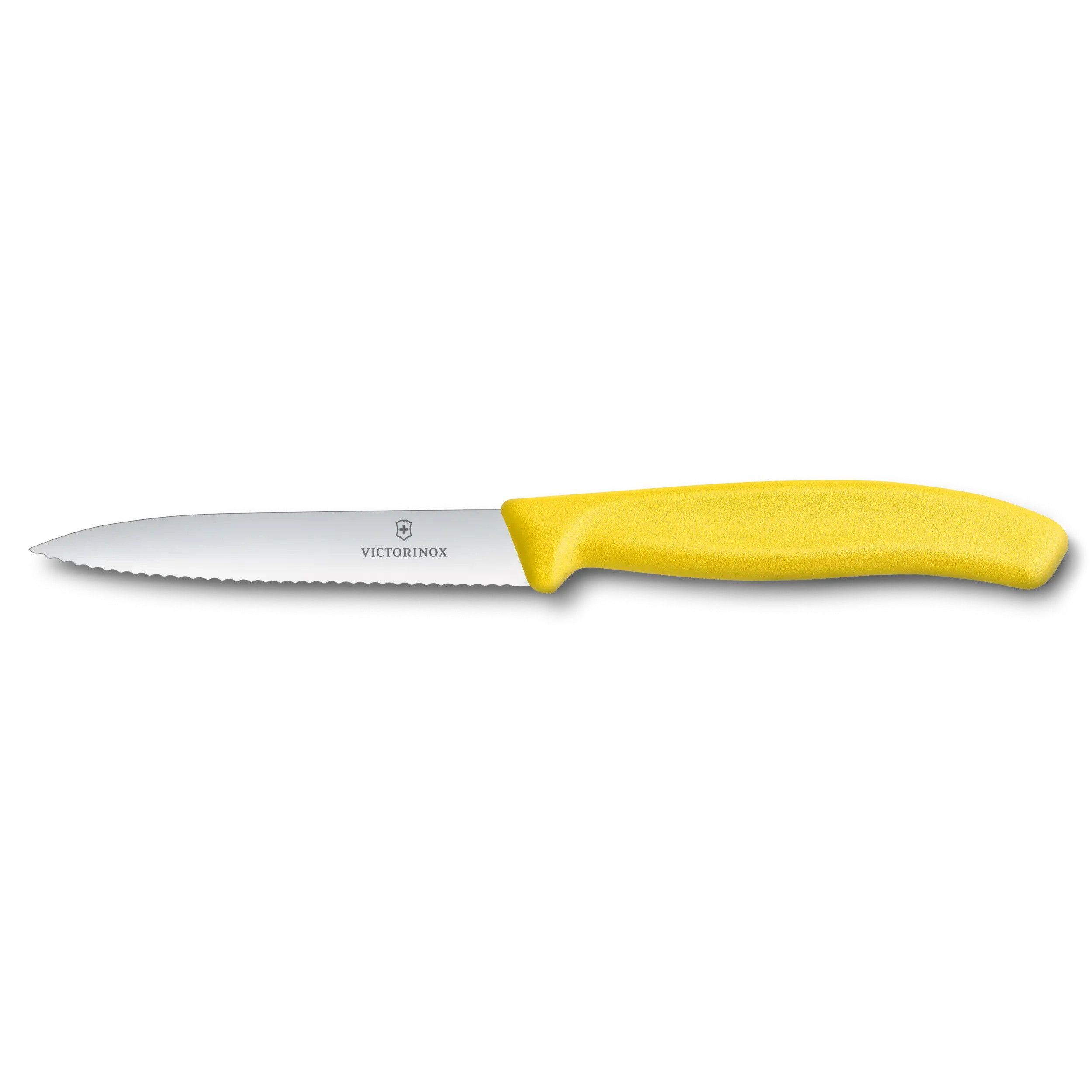 Swiss Classic Gemüsemesser 10 cm mit Wellenschliff - gelb-389