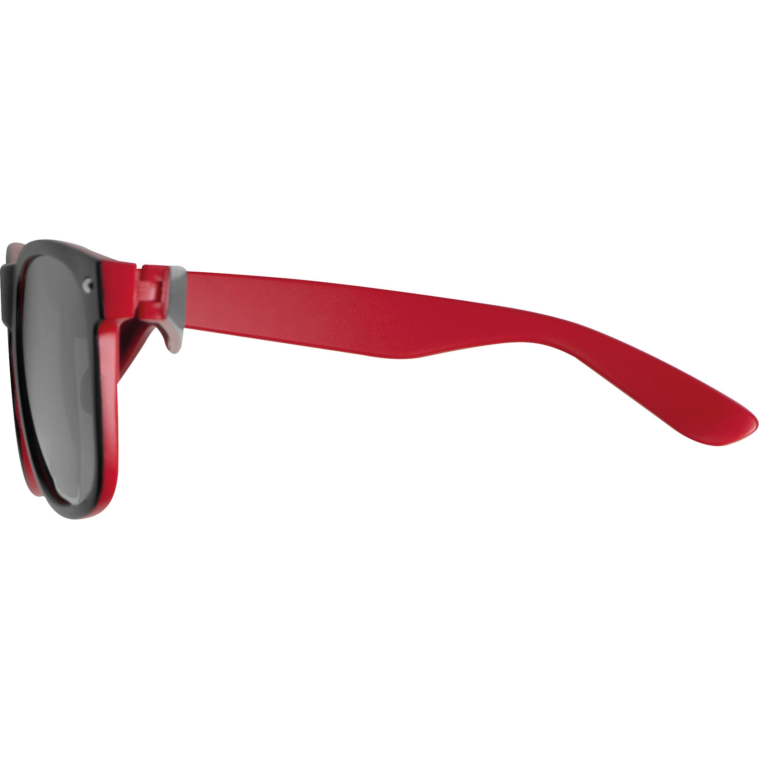 Sonnenbrille aus Kunststoff mit verspiegelten Gläsern, UV 400 Schutz - rot-737