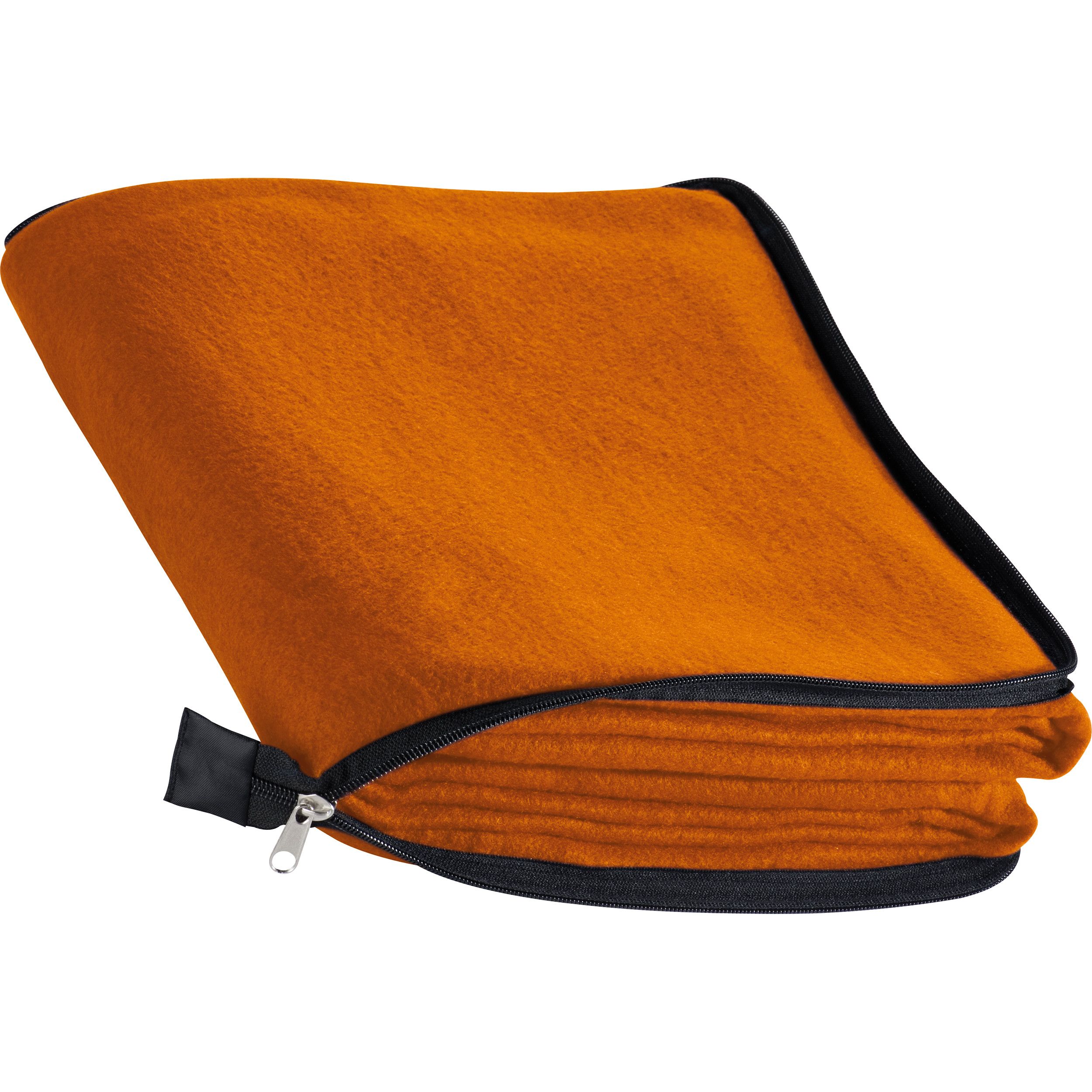 2in1 XL-Fleece-Decke/Kissen Radcliff - orange-642