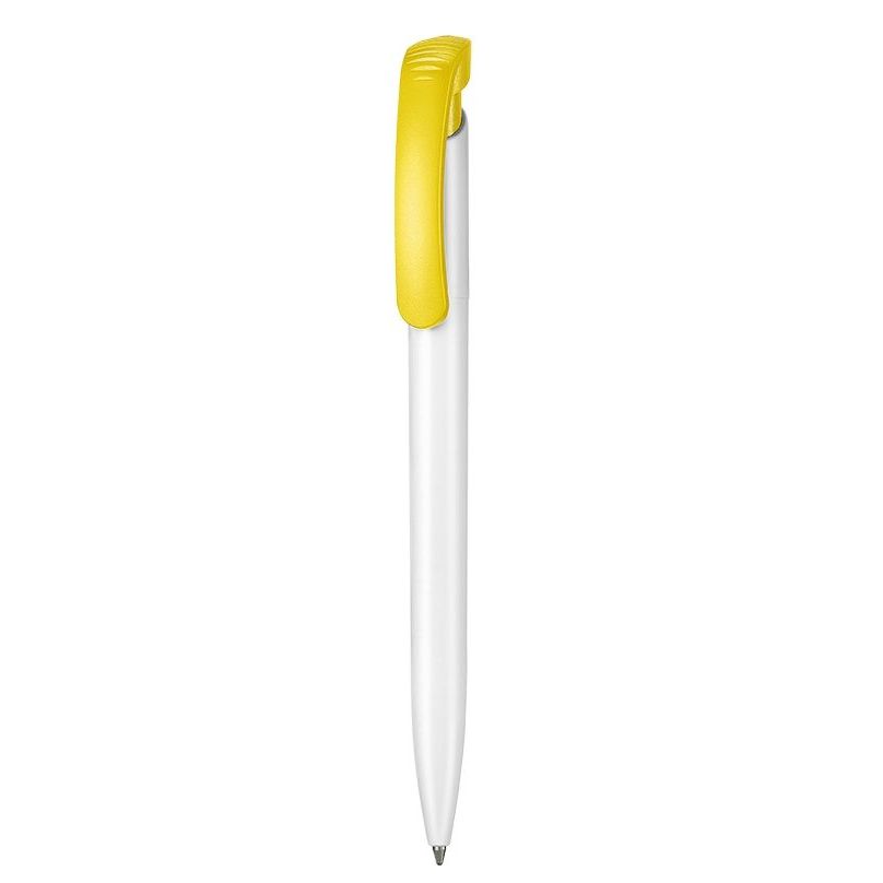 Kugelschreiber CLEAR - weiss - zitronen-gelb-537
