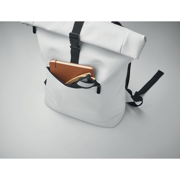 15" Rolltop-Rucksack PU BAI ROLL - weiß-930