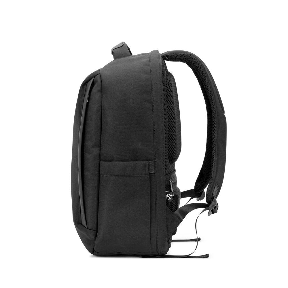 YANGON BPACK Diebstahlsicherer Twill-Rucksack, wasserabweisend 17'3" - schwarz-968