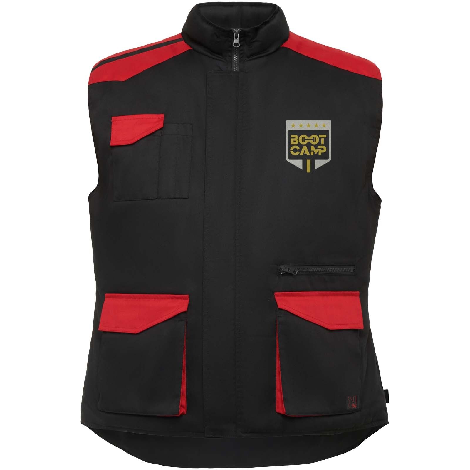 Armada Arbeitsweste mit mehreren Taschen - schwarz -  rot-237