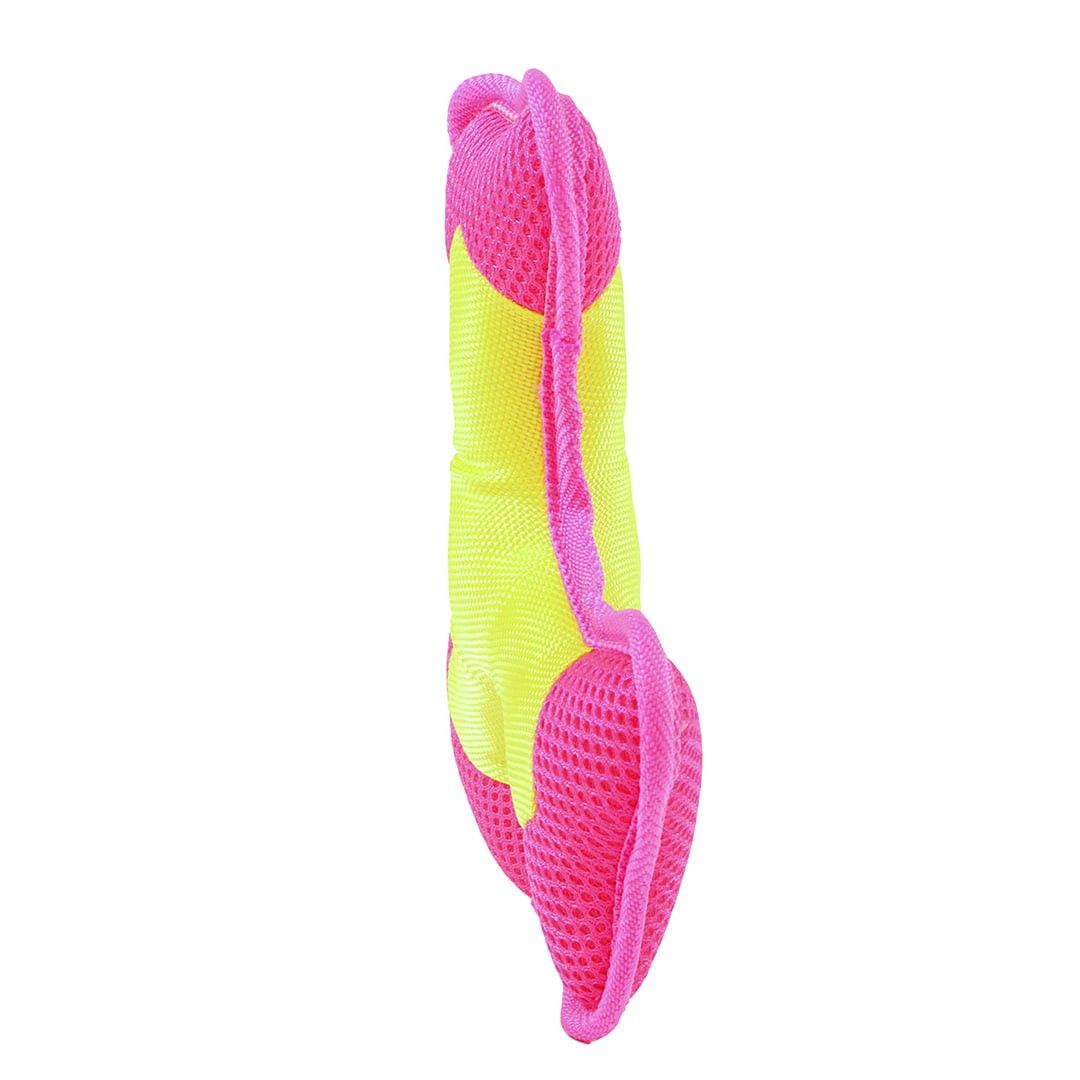 MiniFeet® Hundespielzeug Flying Triple - gelb - pink-914