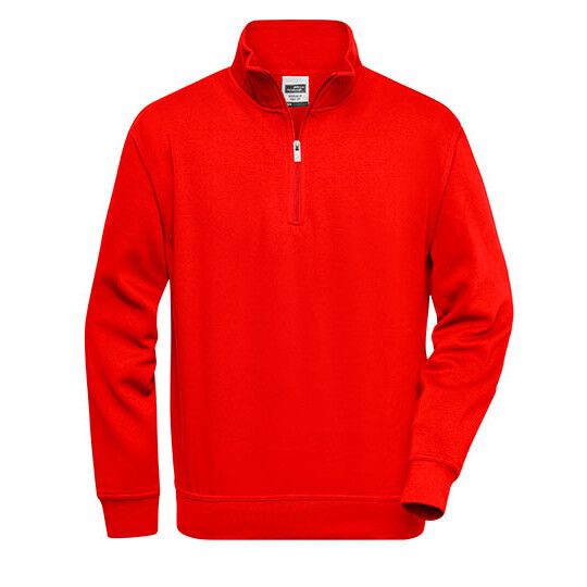 Workwear Half Zip Sweat - red-225