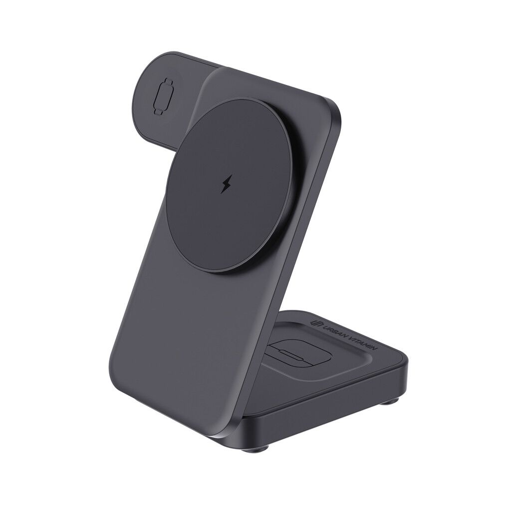 Urban Vitamin Arcadia 15W 3in1 Magnet-Charger aus RCS rABS - schwarz-112