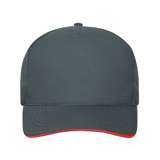 5 Panel Sandwich Cap Bio Cotton - royal - white-311