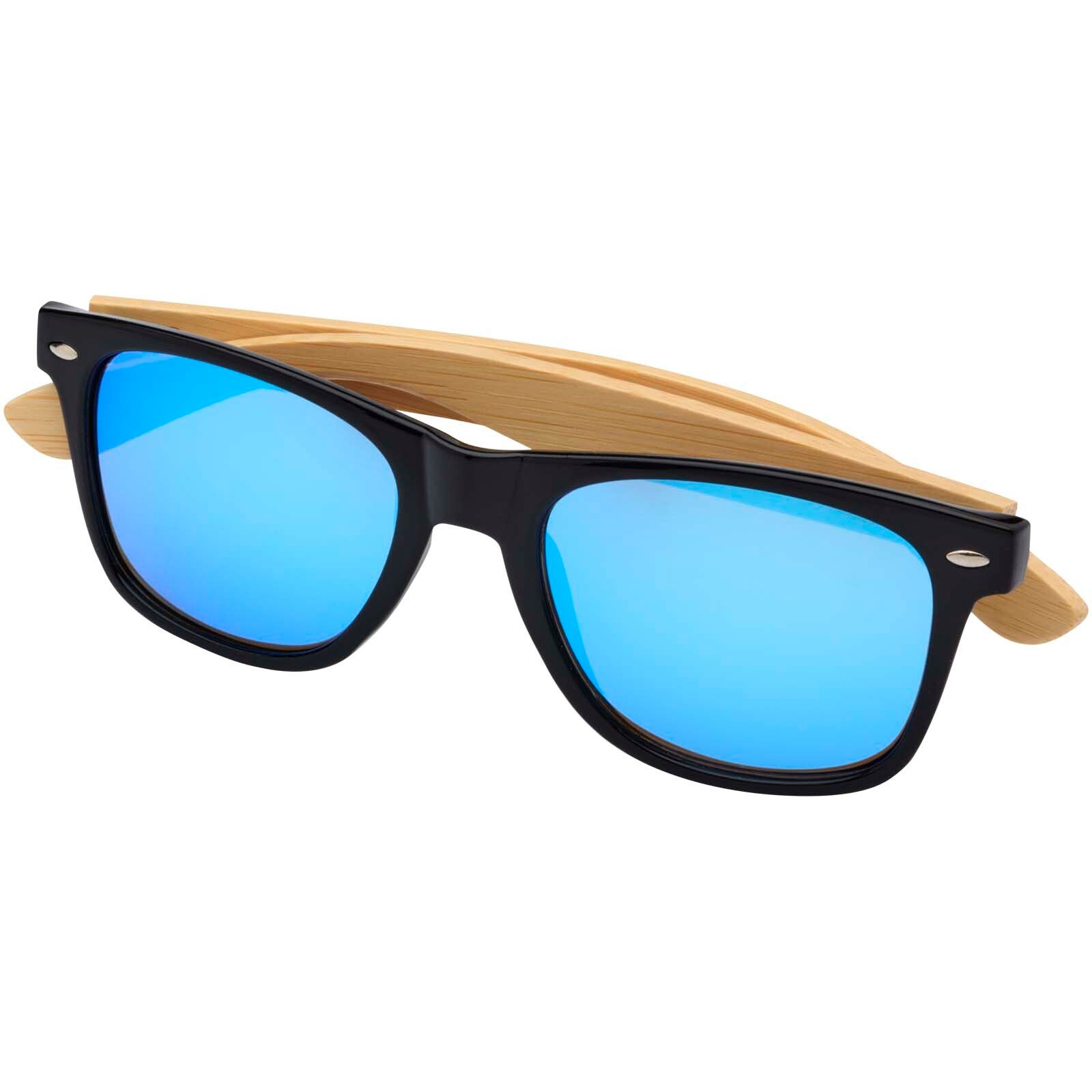 Hue Sonnenbrille mit Bambusbügeln - blau -  natur-757