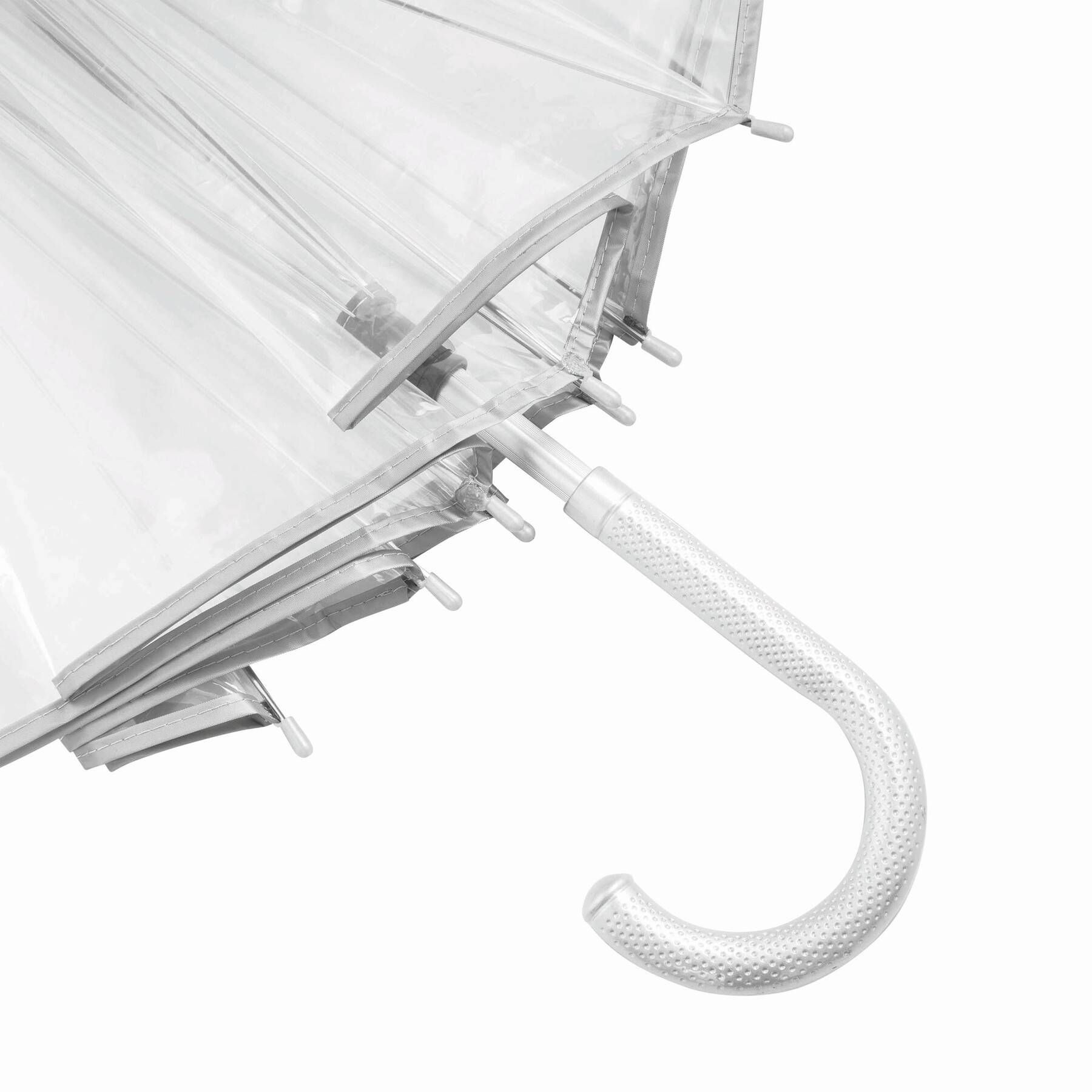 Transparenter Aluminium-Stockschirm PANORAMIX - silber - transparent-602