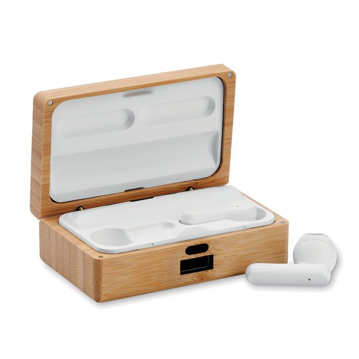 TWS 5.3 wireless Ohrhörer-Set OREBAM - holz-987