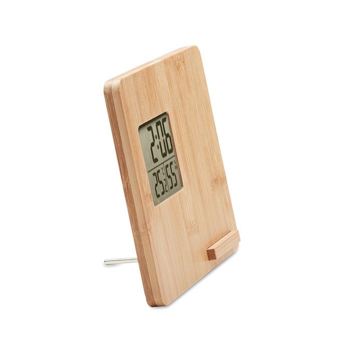 Tischuhr mit Ladestation FERREL - holz-435