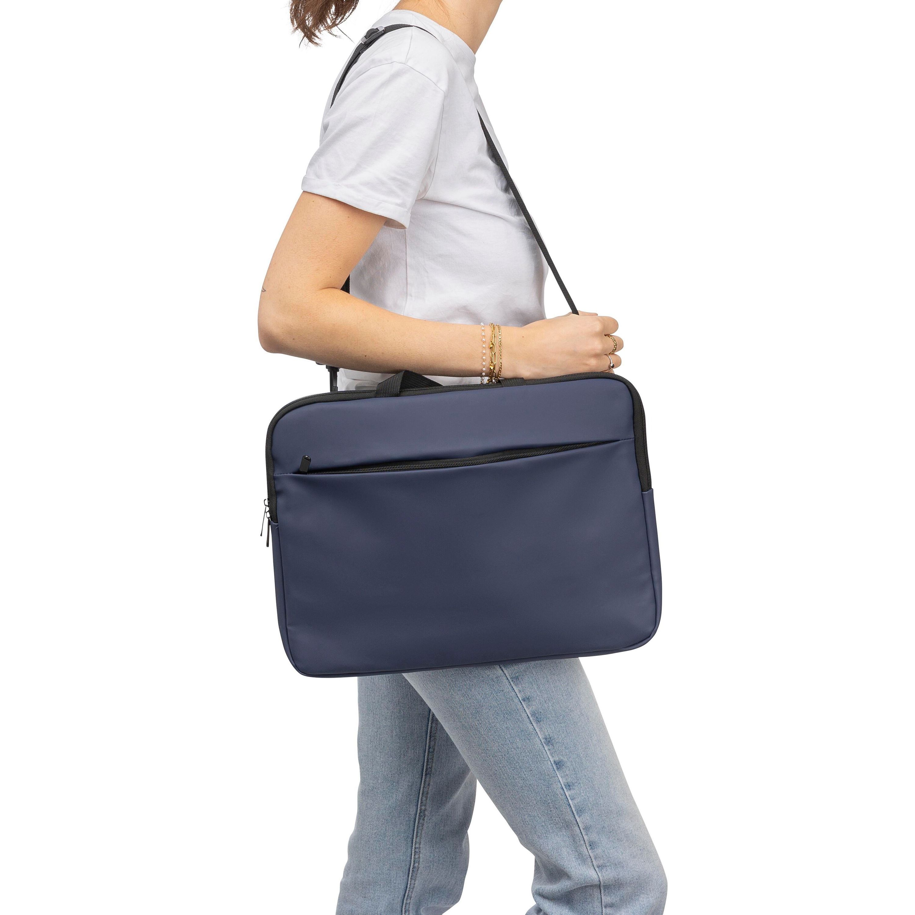 Recycelte PU-Laptoptasche Rafi - schwarz-940