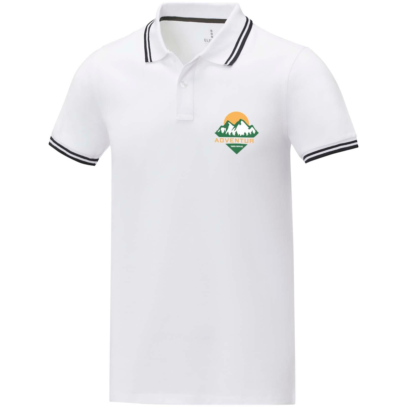 Amarago Polo mit abgesetztem Rand für Herren - weiss - XL-935
