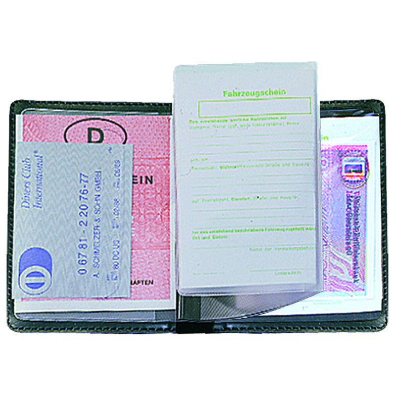 CreativDesign® Ausweistasche "LefastoffOffenkantig" - schwarz-634