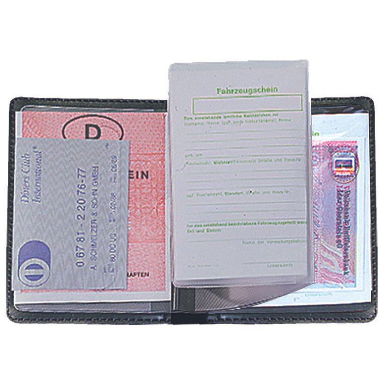 CreativDesign® Ausweistasche "LefastoffOffenkantig" - schwarz-634