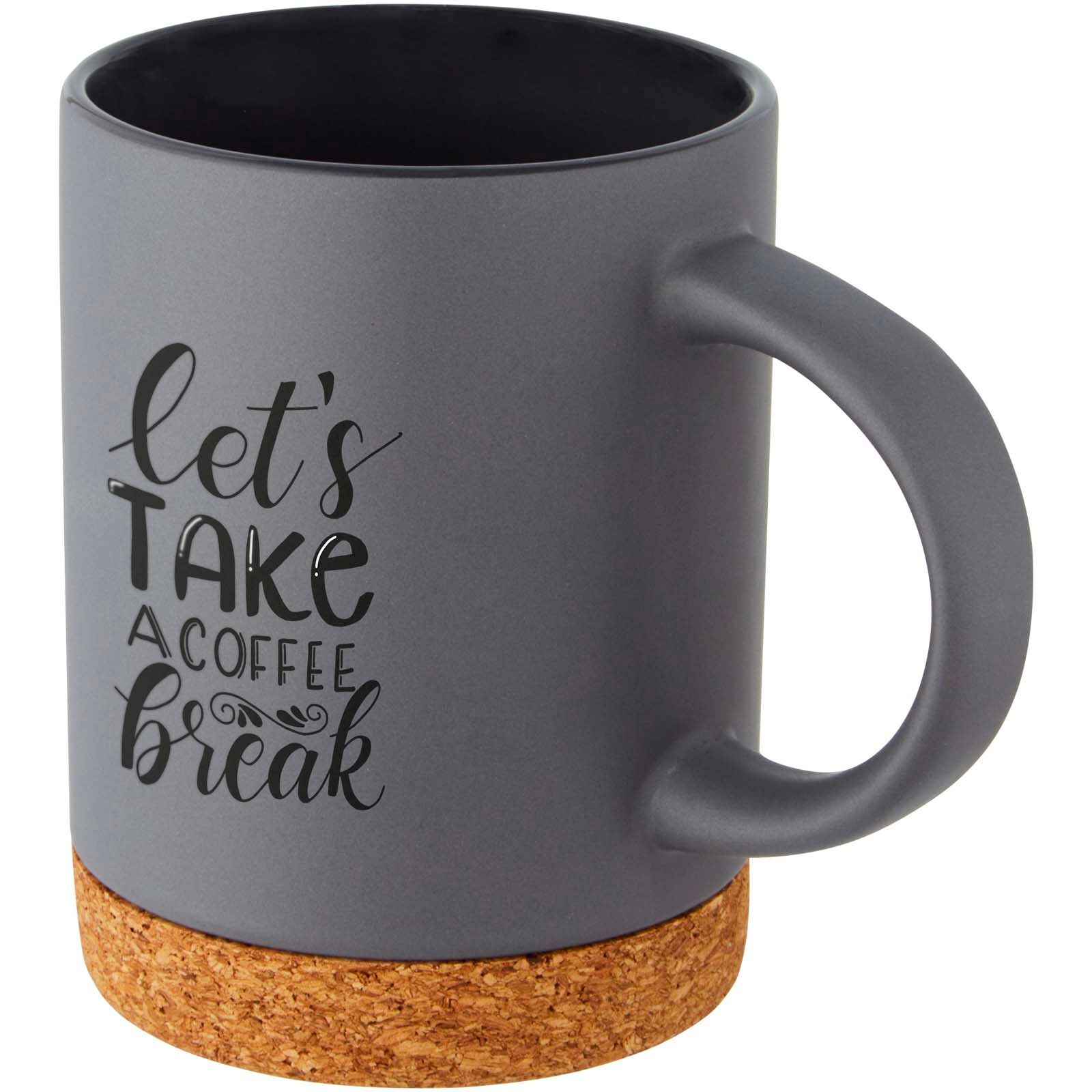 Neiva 425 ml Keramiktasse mit Korkboden - grau-48