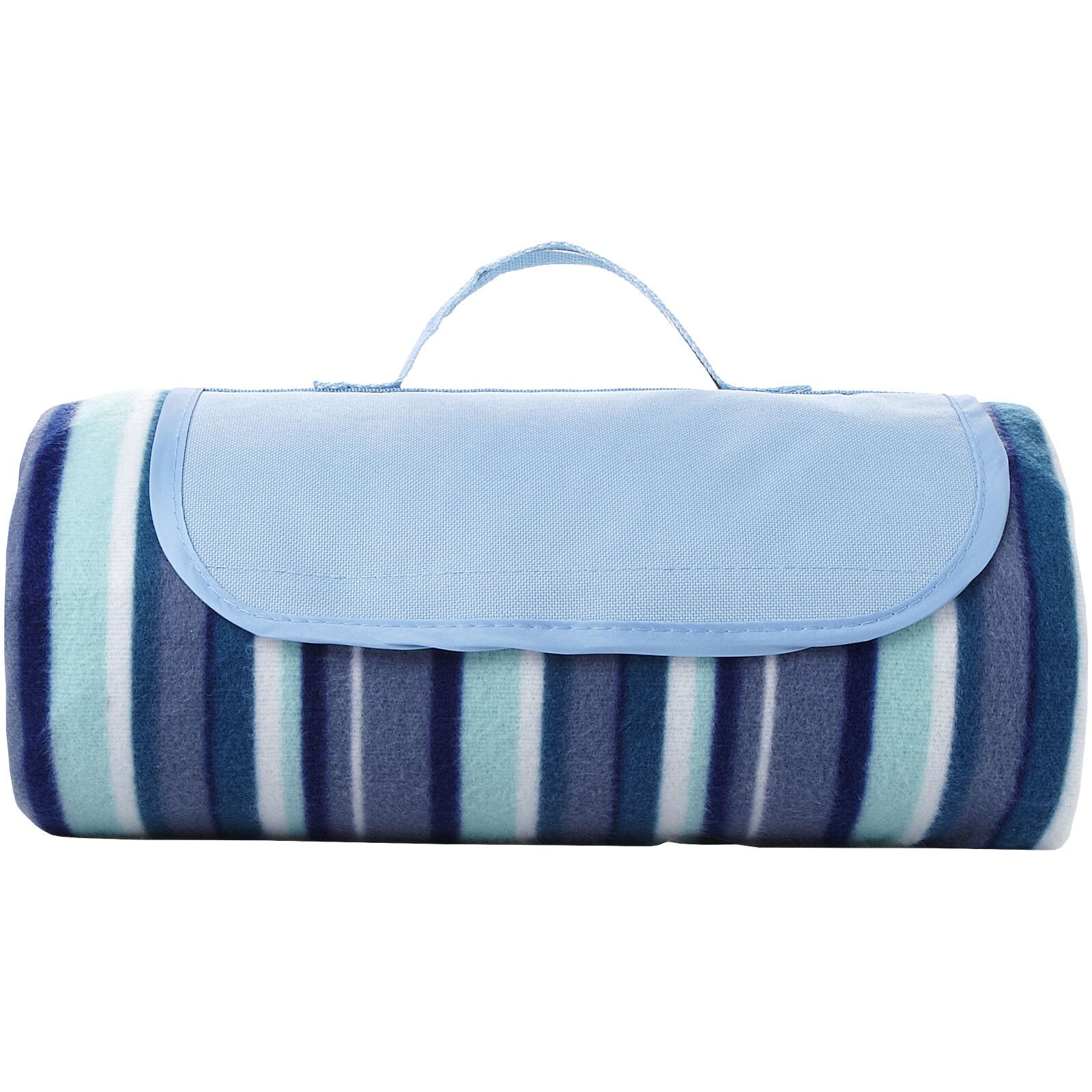 Riviera wasserabweisende Outdoor-Picknickdecke - weiss -  blau-497