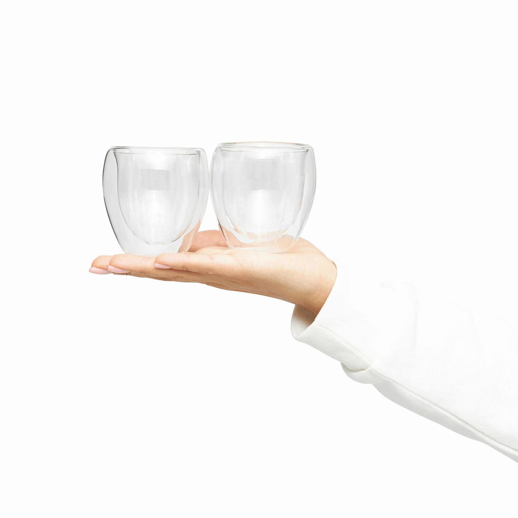 Gläser-Set, doppelwandig: 2er Set DRINK LINE S - transparent-608