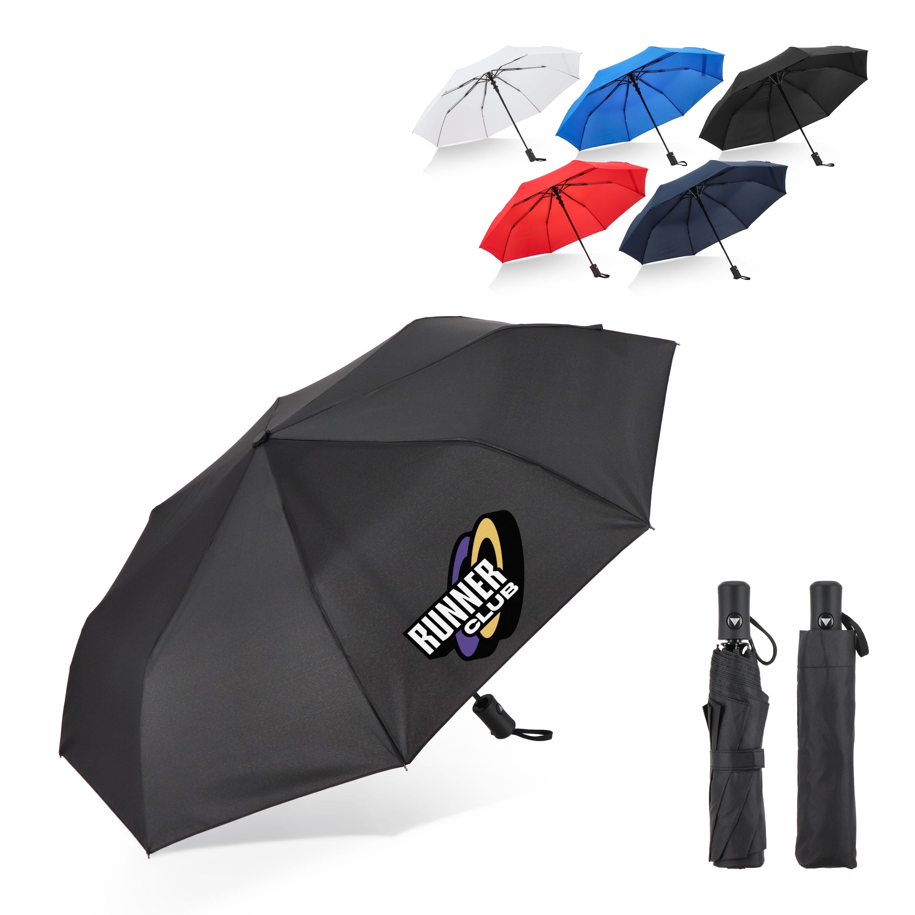 Daintree 190T Pongee 21.5 Faltbarer windproof Regenschirm Auto open - dunkelblau-97