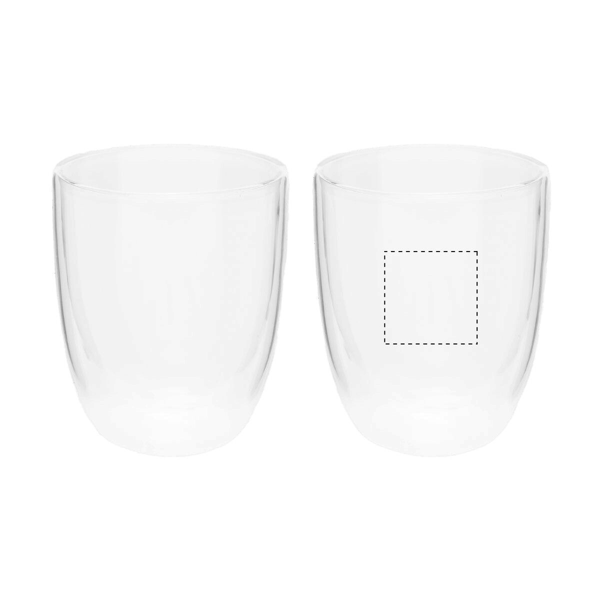 Veredelungsposition mittig auf dem Glas