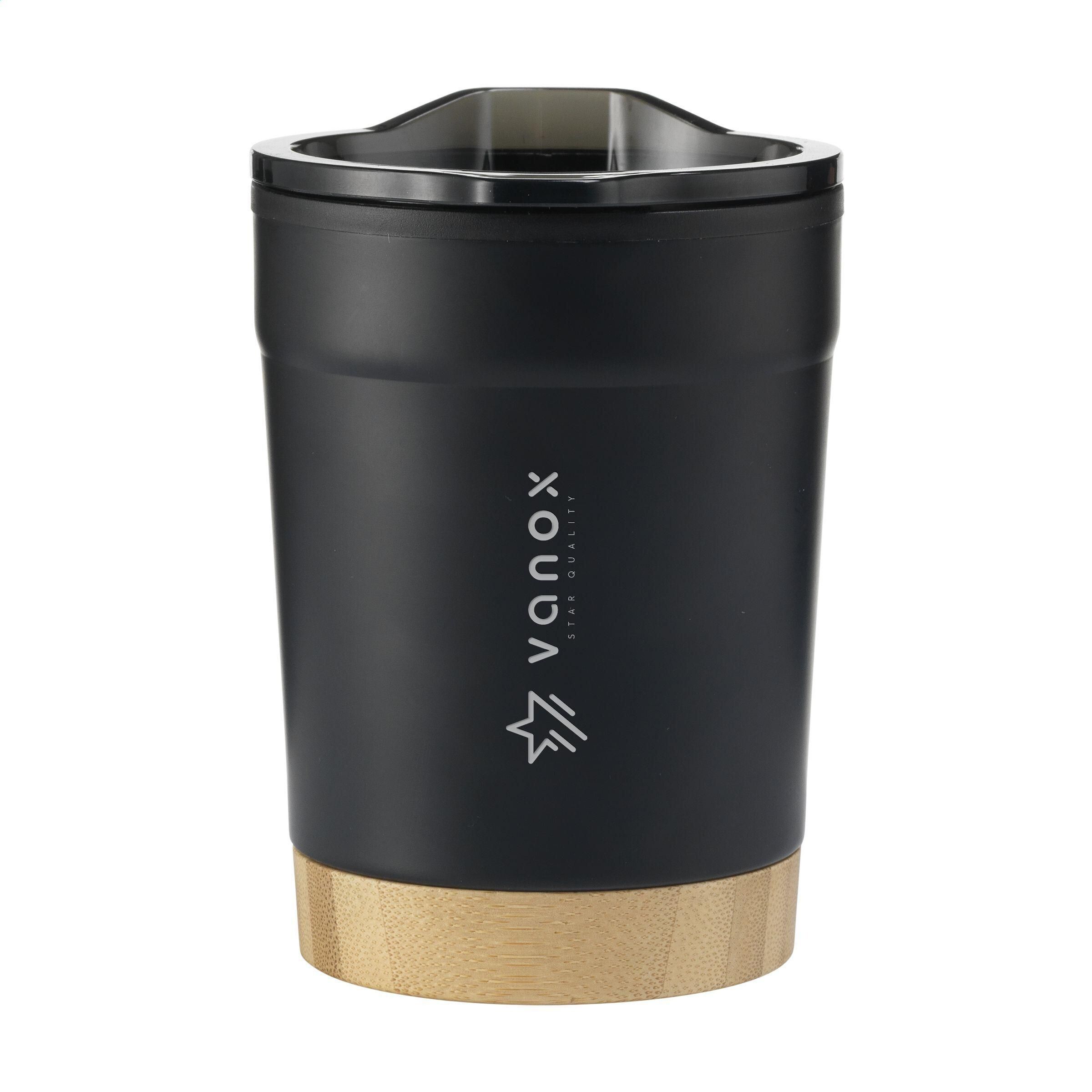 Kobe Bamboo RCS Recycled Steel 350 ml Kaffeebecher - schwarz-339