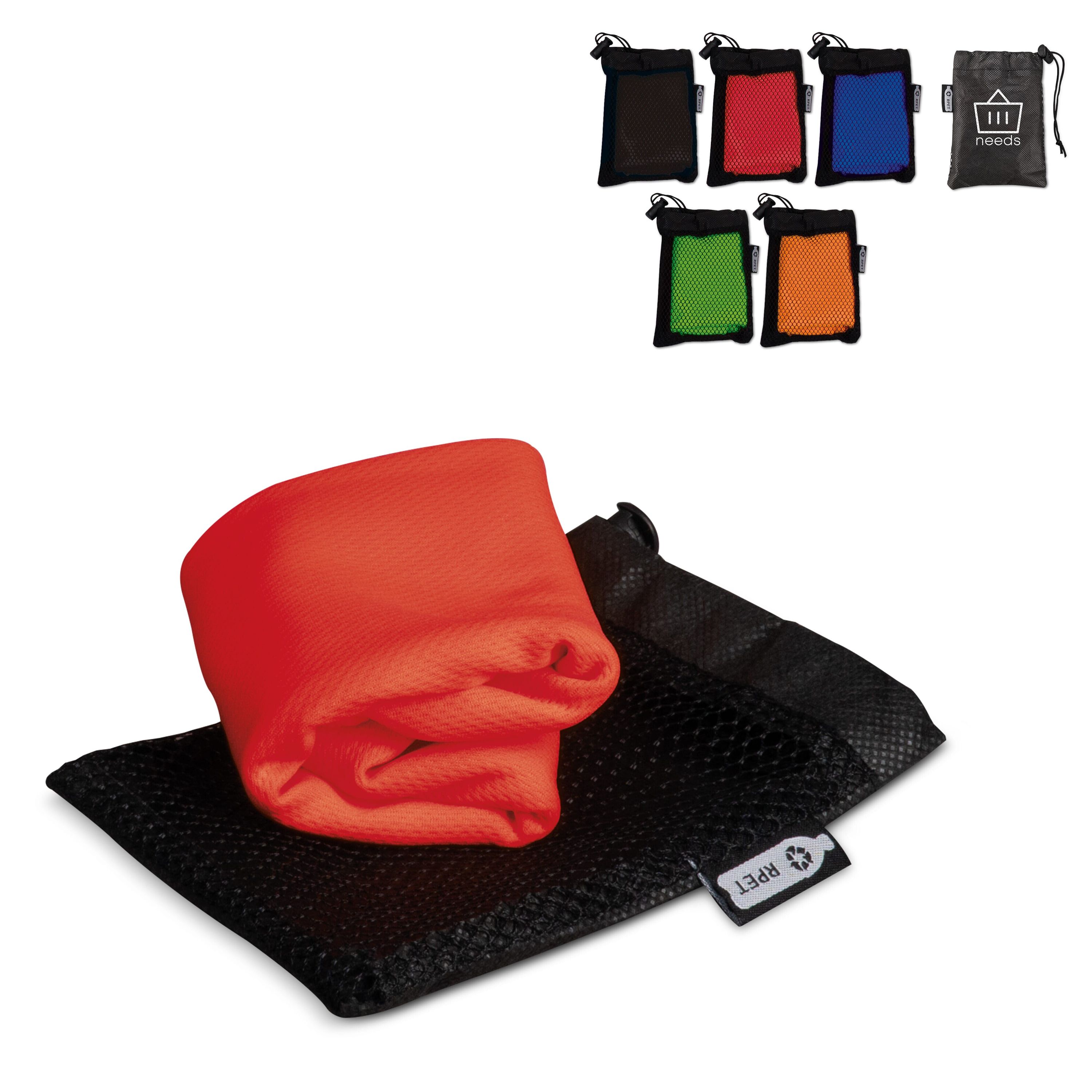 Kühlendes Handtuch aus RPET-Material, 30x80cm - schwarz  -  schwarz-96