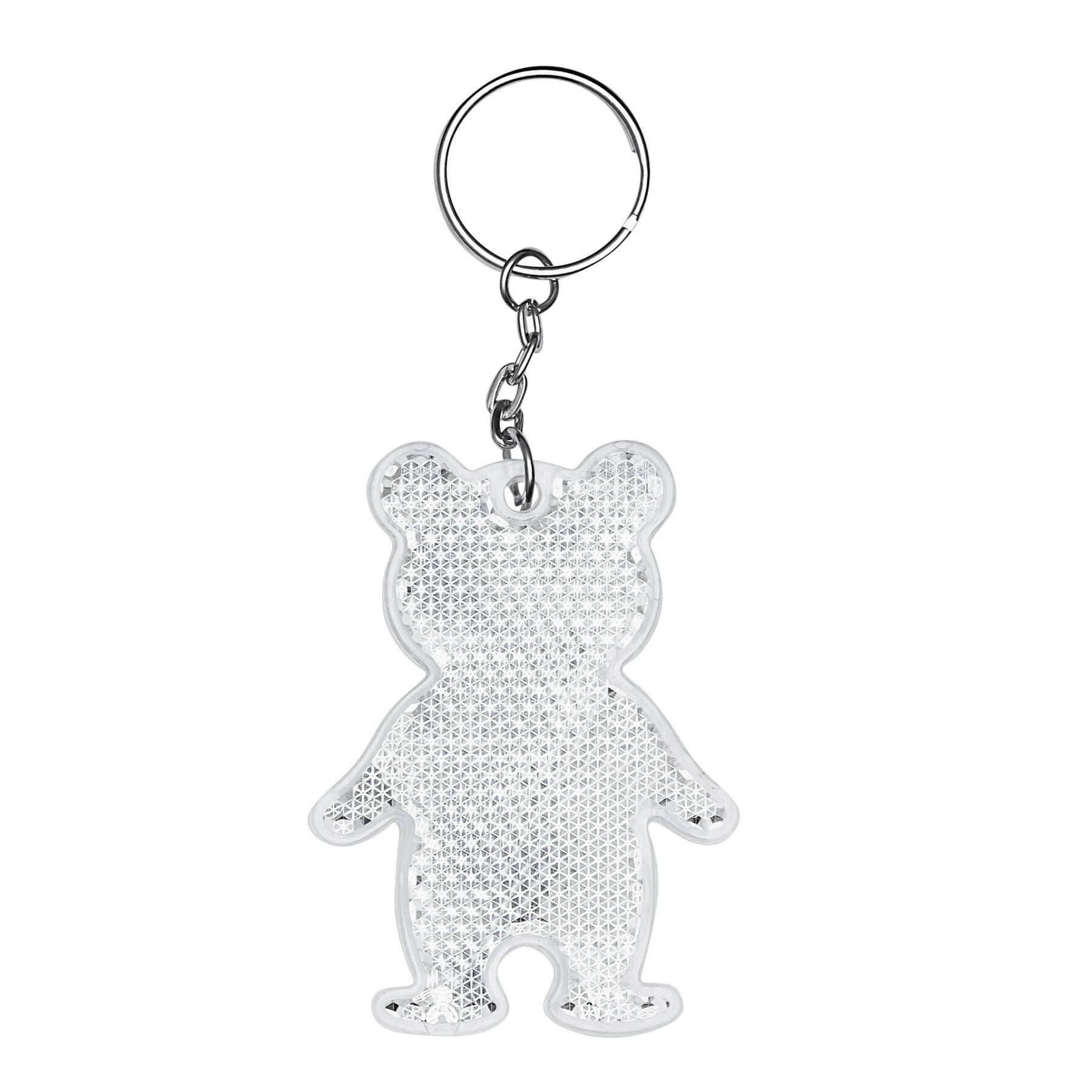 Reflektierender Schlüsselanhänger TEDDY - weiß-881