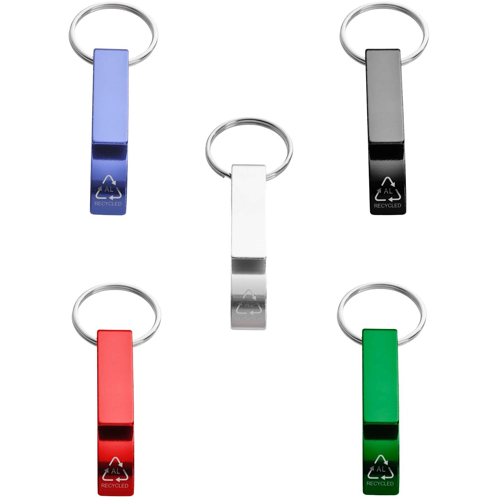 Tao Schlüsselanhänger mit Flaschen- und Dosenöffner aus recyceltem RCS Aluminium - grün-345