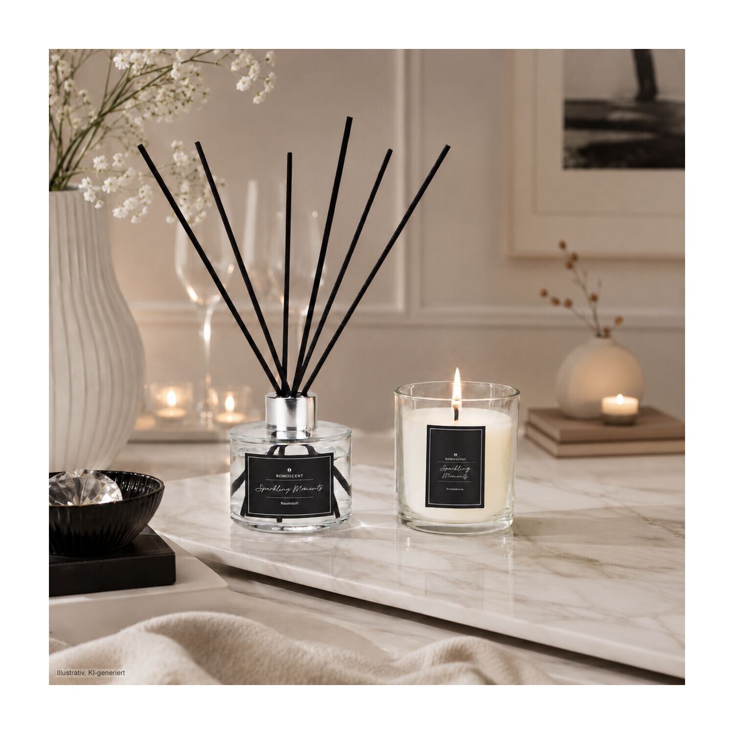 ROMOSCENT® Aroma-Set Sparkling Moments, Raumduft & Aromakerze-566