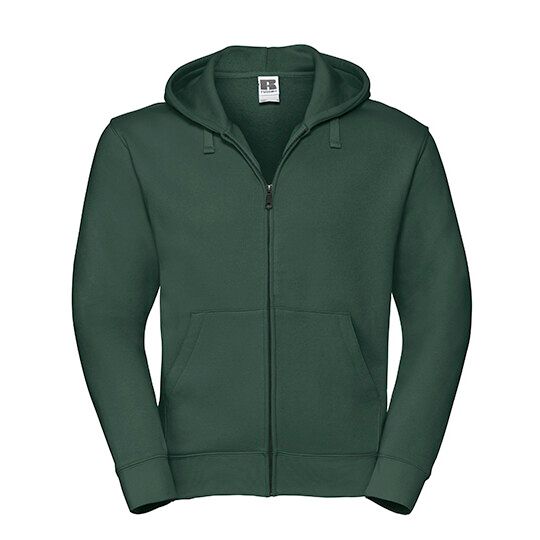 Men's Authentic Zipped Hood Jacket - bottle green - M-94
