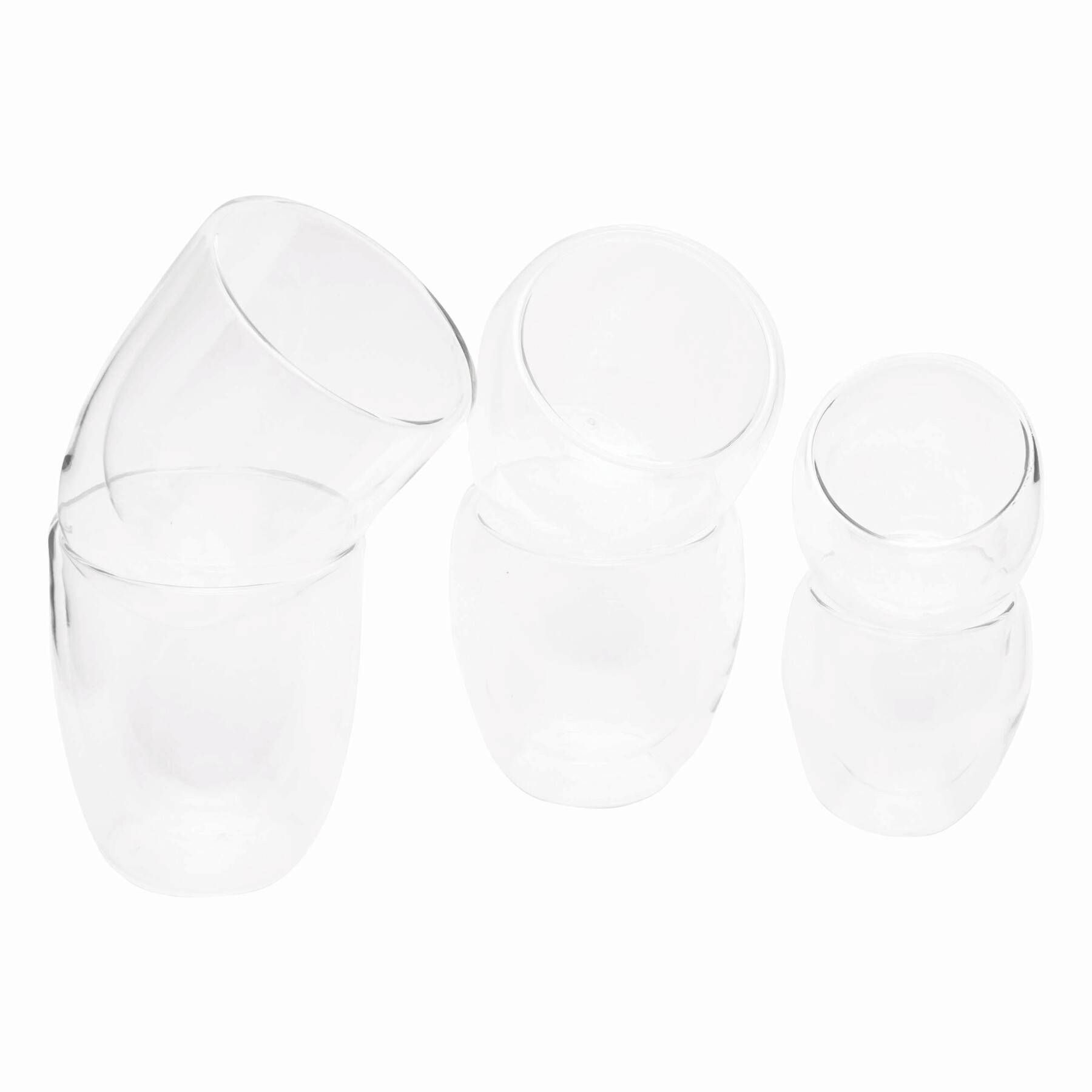 Gläser-Set, doppelwandig: 2er Set DRINK LINE S - transparent-517