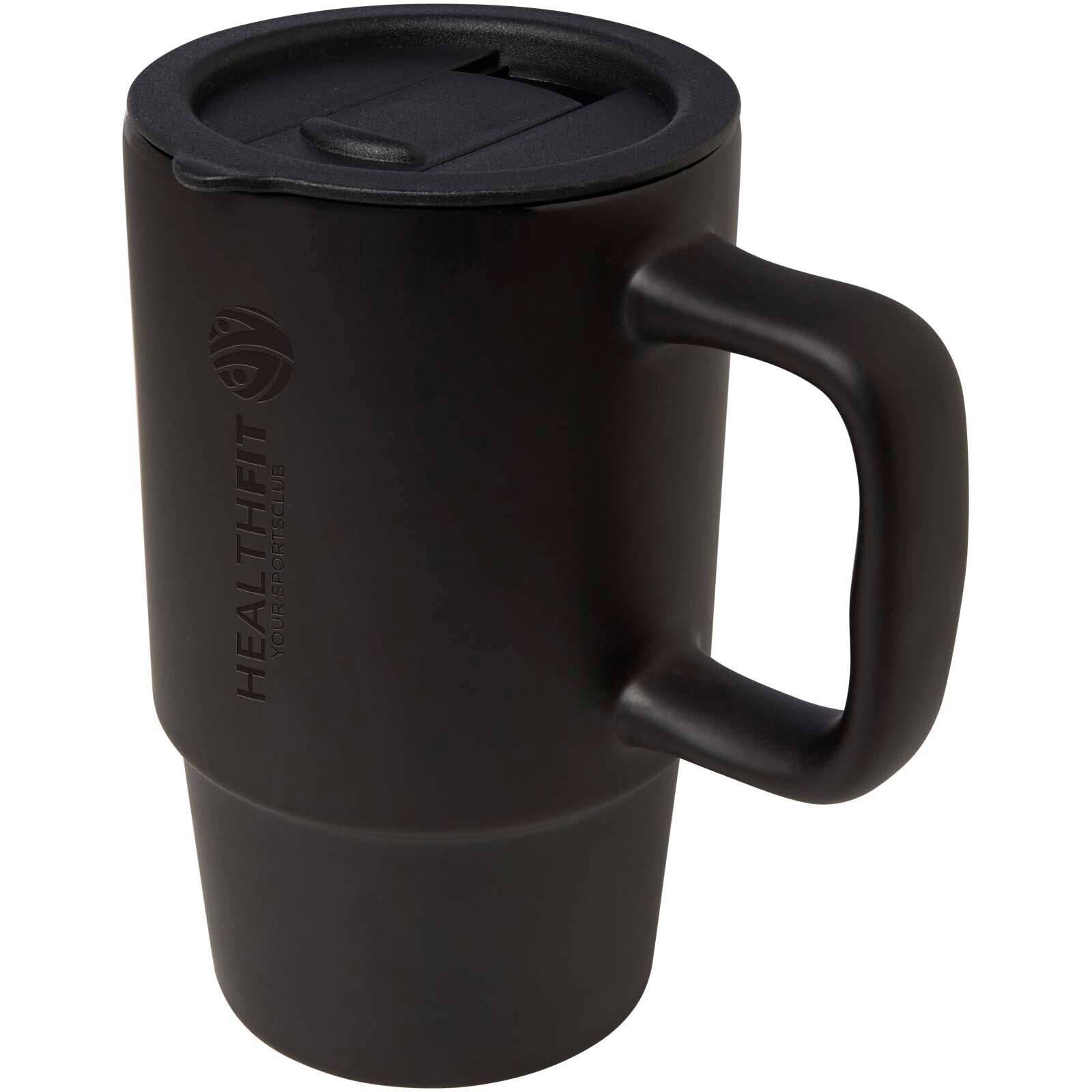Carter 450 ml Keramiktasse mit Kunststoffdeckel - schwarz-492