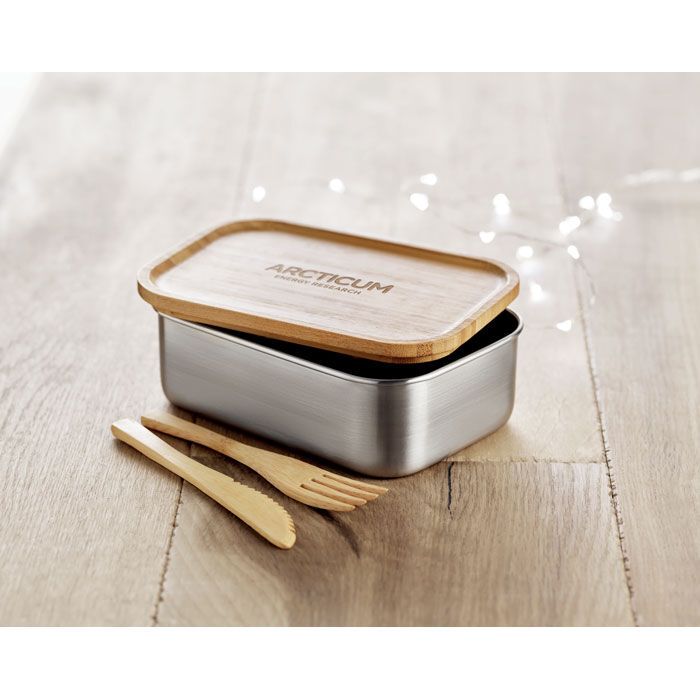 Lunchbox Edelstahl 600ml SAVANNA - holz-169
