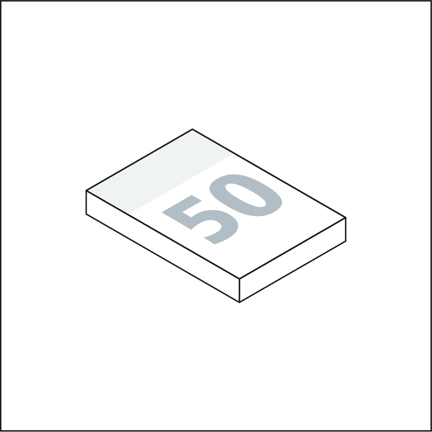 Haftnotizblock Basic 50 × 72 mm, 50 Haftzettel-966
