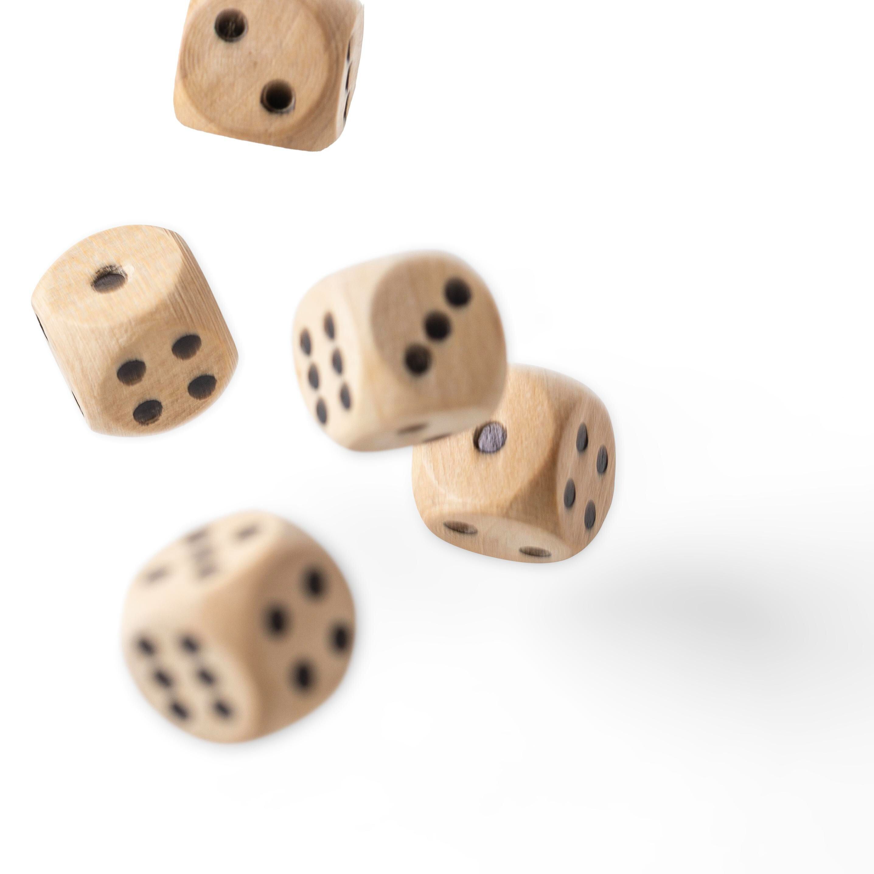 Buchenholz-Würfelspiel Celine - braun-832