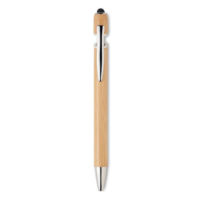 Druckkugelschreiber mit Stylus RENN - holz-597