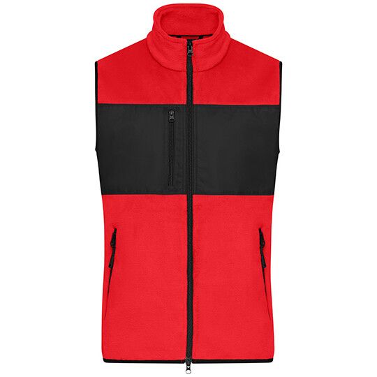 Men´s Fleece Vest - red - black-731